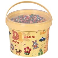 Hama 180-67 - Eimer mit ca. 10000 Midi-Bügelperlen, Volltonmix von Dan Import