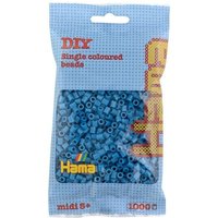 Hama 207-83 - Bügelperlen Midi, ca. 1000 Perlen in Petrol von Dan Import
