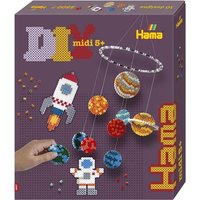 Hama 3257 - Geschenkpackung Weltraum mit 2 Stiftplatten und ca. 2500 Midi-Bügelperlen und Zubehör von Dan Import