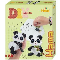 Hama 3258 - Geschenkpackung Panda 3D mit Stiftplatte und ca. 2500 Midi-Bügelperlen und Zubehör von Dan Import