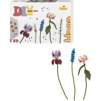 Hama 3621 - DIY Bügelperlen Midi 14+, Geschenkbox mit Motivvorlage Blumenstrauß, Blumen mit 3D Effekt, ca. 6.000 Bügelperlen und Zubehör von Dan Import
