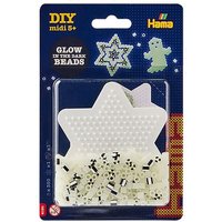 Hama 4191 - Stern, Set mit Stiftplatte mit Midi-Bügelperlen Glow in the Dark und Bügelpapier von Dan Import