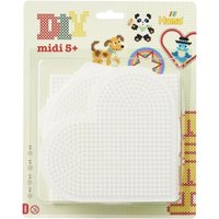 Hama 4580 - Stiftplatten 4er Set (Kreis/Herz/Viereck/Sechseck) für Midi-Bügelperlen von Dan Import