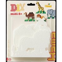 Hama 4582 - Stiftplatten 4er Set (Elefant/Giraffe/Löwe/Kamel) für Midi-Bügelperlen von Dan Import