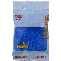 Hama - Mini-Perlen 2000 Stück transparent/blau von Dan Import