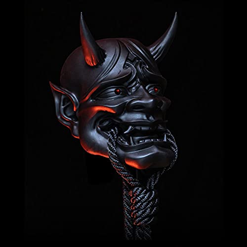 Dan&Dre Halloween-Horrormaske, japanische Samurai-Krieger-Assassin-Maske, Anime-Horror, weicher Gummikopf, Vollgesichtsmaske, Halloween, Geist, Dämonen-Gesichtsabdeckung, Bühnenleistung, Requisiten von Dan&Dre