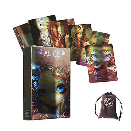 Alice The Wonderland Orakelkarten,Alice The Wonderland Oracle Cards with Bag Funny Game von DanDanCard
