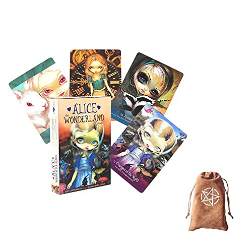 Alice im Wunderland Orakelkarten,Alice The Wonderland Oracle Cards with Bag Funny Game von DanDanCard