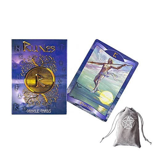 Runen-orakel-tarotkarten,Runes Oracle Tarot Cards with Bag Funny Game von DanDanCard