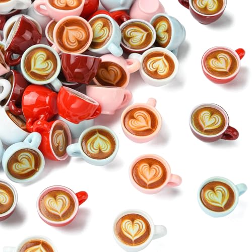DanLingJewelry Mini-Kaffeetassen aus Kunstharz, Miniatur-Imitation, Getränke-Kaffeetasse, Geschirr, Puppenhaus-Ornamente für DIY, Küche, Party, Dekoration, Schlüsselanhänger, Ohrringe, 50 Stück DanLingJewelry Mini-Kaffeetassen aus Kunstharz, Miniatur-Imitation, Getränke-Kaffeetasse, Geschirr, Puppenhaus-Ornamente für DIY, Küche, Party, Dekoration, Schlüsselanhänger, Ohrringe, 50 Stück von DanLingJewelry