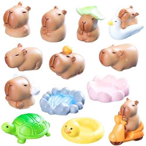 13 Stück Capybara Figuren Mini, Kleine Capybara Sachen Realistic Capybara Animal, für DIY Garten Puppenhaus Tiere Zubehör Mikrolandschaft Feengarten Kuchen Torten Dekor 13 Stück Capybara Figuren Mini, Kleine Capybara Sachen Realistic Capybara Animal, für DIY Garten Puppenhaus Tiere Zubehör Mikrolandschaft Feengarten Kuchen Torten Dekor von Danbghyuo