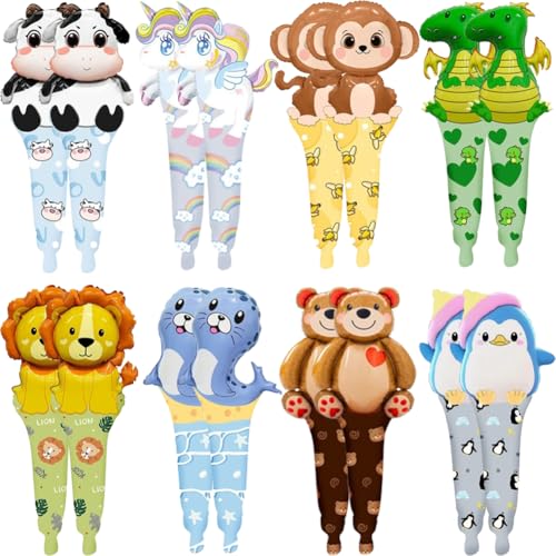 16 pcs Luftballons Deko Set Aufblasbare Stöcke Kit, Animal Foil Balloons Animal Balloons Theme Helium is Allowed for Birthday Party Decorations 16 pcs Luftballons Deko Set Aufblasbare Stöcke Kit, Animal Foil Balloons Animal Balloons Theme Helium is Allowed for Birthday Party Decorations von Danbghyuo