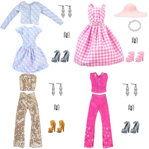 17 Stück Kleidungsstücke für Puppen,Kleidung und Zubehör für Puppen,Kleidung Schmuck Zubehör Set, Kleidung und Zubehör Kompatibel für 11 Zoll Mädchen Puppen,Spielzeug Geschenk für Mädchen ab 4 Jahre von Danbghyuo