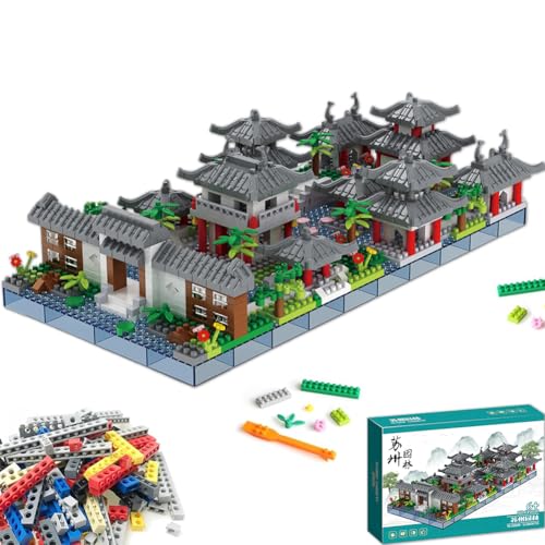 Chinese Architecture Micro Bausteine, 1800 Stück Chinesische Architektur von Suzhou Garten mit Bäumen Bauklötze Set- Ehemaliger Garten, Botanical Collection Baukasten für Erwachsene, 14+ Teens von Danbghyuo