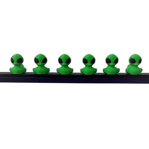 Danbghyuo 20 Stück leuchtende grüne Alien-Enten-Figuren, Mini-Figuren lustige aus Kunstharz, für Partygeschenke Armaturenbrett Dekoration Schreibtisch Sammlerstück von Danbghyuo