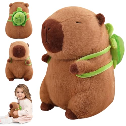 Danbghyuo Capybara Puppe, Niedlichen Capybara Plushies, 25cm Niedliche Capybara Kuscheltier mit Schildkrötenrucksack Capybara Plushie Puppen Niedlichen Plushies Weiche Gefüllte Plüsch für Home Deko Danbghyuo Capybara Puppe, Niedlichen Capybara Plushies, 25cm Niedliche Capybara Kuscheltier mit Schildkrötenrucksack Capybara Plushie Puppen Niedlichen Plushies Weiche Gefüllte Plüsch für Home Deko von Danbghyuo