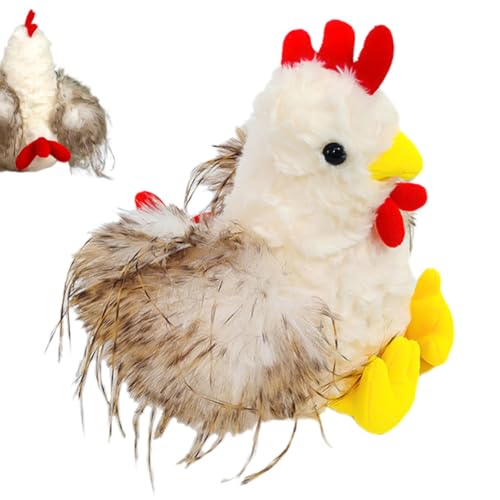 Danbghyuo Huhn Plüschtier,Realistic Plüsch Huhn Plüschtier,Huhn Kuscheltier,Huhn Puppe Gefüllte,Weiches Spielzeug Plush Chicken,Geburtstagsgeschenk für Jungen und Mädchen(23cm) von Danbghyuo