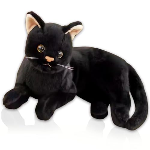 Danbghyuo Katze Plüschtier,Realistic Plüsch Katze Plüschtier,Katze Kuscheltier,Simulation Kurzhaar Nette Katze Puppe,Katze Puppe Gefüllte,Geburtstagsgeschenk für Jungen und Mädchen von Danbghyuo