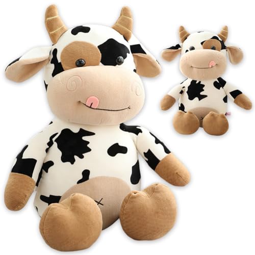 Danbghyuo Kuh Plüschtier, Kuscheltier Kuh, 30CM Plüschkuh Stofftier Flauschiges Kühe, für Kuscheln Jungen Mädchen Kinder Geburtstag Geschenk Weihnachten Geburtstagsgeschenk von Danbghyuo