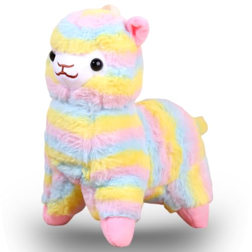 Danbghyuo Kuscheltier Alpaka Spielzeug,Alpaka Plüschtier,Alpaka Plüsch-Plüschtier,Cartoon Plüsch Spielzeug,plüschtier Frosch Kuscheltier,für Kinder Jungen Mädchen Dekoration Geschenk(25cm) von Danbghyuo