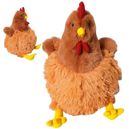 Huhn Plüschtie,Plüschtier Stofftier Huhn, Simuliertes Tier Huhn Plüschtier, Kuscheltier Huhn, Realistische Huhn Plüschspie Geflügel Spielzeug für Wilde Tiere– Geschenk für Freunde und Kinder (23*22*18 von Danbghyuo