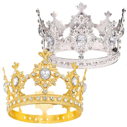 Krone Cake Topper, 2PCS Kleine Strass-Krone Tortenaufsatz,Mini Krone Dekoration, Krone Tortenaufsatz,für Geburtstag Party Hochzeit Kuchen Prinzessin Kopfschmuck Zubehör Krone Cake Topper, 2PCS Kleine Strass-Krone Tortenaufsatz,Mini Krone Dekoration, Krone Tortenaufsatz,für Geburtstag Party Hochzeit Kuchen Prinzessin Kopfschmuck Zubehör von Danbghyuo