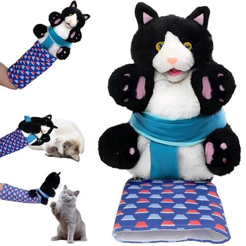 Dandin Cat Wrestling Toy Puppet, Katzen Handpuppen Kuscheltier, Katzen Plüschpuppe Interaktives Katzenspielzeug mit Robuster Polsterung, Lustige Katzen Puppe Wrestling Spielzeug Dandin Cat Wrestling Toy Puppet, Katzen Handpuppen Kuscheltier, Katzen Plüschpuppe Interaktives Katzenspielzeug mit Robuster Polsterung, Lustige Katzen Puppe Wrestling Spielzeug von Dandin