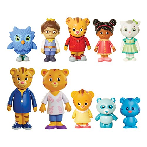 Daniel Tiger's Neighborhood Friends & Family Figuren-Set (10 Stück) beinhaltet: Daniel, Freunde, Papa & Mama, Tiger, Tigey & Exklusive Pandy Figur, Limitierte Auflage von Daniel Tiger's Neighborhood