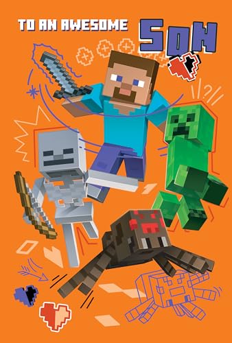 Danilo Promotions LTD Minecraft Geburtstagskarte für Sohn, Happy Birthday, Sohnkarte von Danilo Promotions LTD