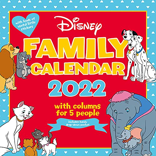 Official Disney Classics 2022 Calendar - Month To View Family Wall Planner 5 Column Organiser (The Official Disney Classic Mum's Family Organiser Square Calendar 2022) von Danilo