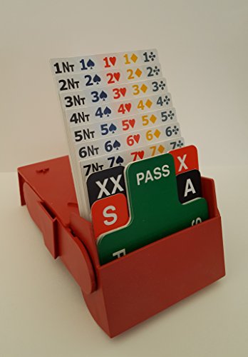 SuperBridgeBox Kartenhilfe zum Bridge-Spielen, als Hilfe beim Bieten, Kunststoff, Rot, 4 Stück SuperBridgeBox Kartenhilfe zum Bridge-Spielen, als Hilfe beim Bieten, Kunststoff, Rot, 4 Stück von Danish Bridge Supply