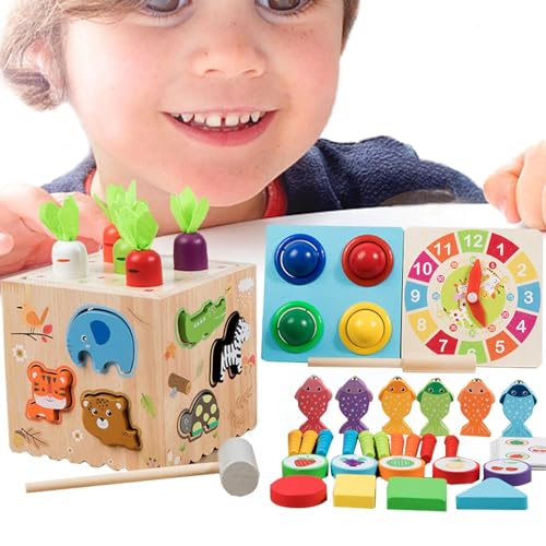 Dankek -Spielzeugkiste, Spielzeug für Kinder - Sortierwürfel aus Holz, passendes Spielzeug | Kreativer lustiger Formensortierer für Kinder, Spielzeug für Kinder zum von Dankek
