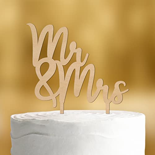 Cake Topper Mr & Mrs [Schriftzug] - deko Holz Hochzeit deko Hochzeitstorte deko Mr & mrs deko Hochzeit torte Mr und Mrs Tortendeko Hochzeit Kuchen deko Mr mrs Tortenstecker von Dankeskarte.com