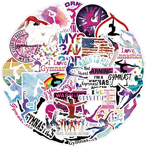 50pcs Gymnast Aufkleber Ich Liebe Gymnastik Vinyl -aufkleber Motivationssportaufkleber Für Wasserflaschen Fahrrad -telefon Gepäck Hülle von Danlai