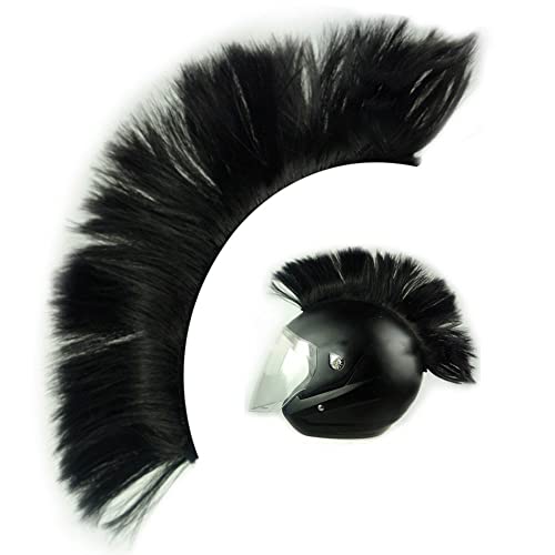 Danlai Helm Mohawk Perücken Skinhead Perücken Haarstück Haarteil Für Fahrradmotorrad -Roller Ski -Snowboard -Cosplay -kostüm von Danlai