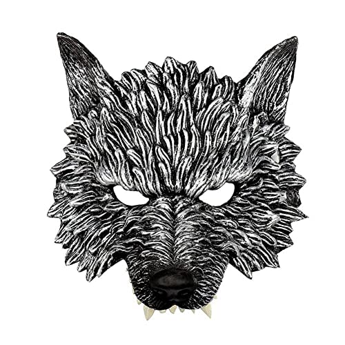 Danlai Maske 3d Realistic Masquerade Gesichtsmaske Für Männer Frauen Pu Schaum Weiche Wolfsmasken Für Cosplay -party von Danlai