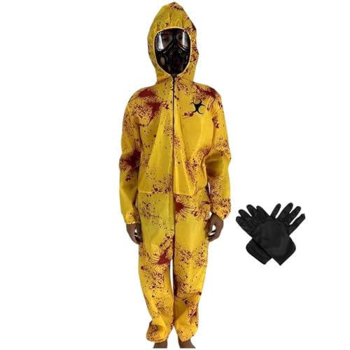 Zombie-kostüm Für Kinder, Halloween, Hazmat Hazard, Zombie-kostüm, Overall Handschuhen Und Maske Für Halloween, Cosplay-party Zombie-kostüm Für Kinder, Halloween, Hazmat Hazard, Zombie-kostüm, Overall Handschuhen Und Maske Für Halloween, Cosplay-party von Danlai