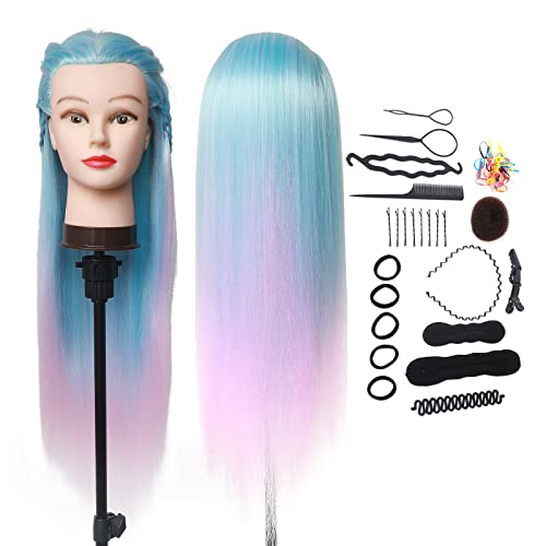 DanseeMeibr Plus Friseur Training Kopf, 26-28Inch Training Kopf 100% Synthetische Faser Haar zum Üben von Frisuren, Weiche Mannequin Puppen Kopf für Mädchen Stylisten Friseur DanseeMeibr Plus Friseur Training Kopf, 26-28Inch Training Kopf 100% Synthetische Faser Haar zum Üben von Frisuren, Weiche Mannequin Puppen Kopf für Mädchen Stylisten Friseur von DanseeMeibr Plus