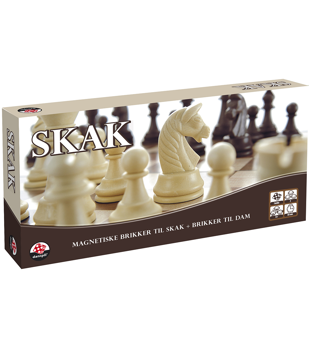 Danspil Brettspiele - Schach/Dame - Magnetisch Teile - Danspil - One Size - Brettspiele Danspil Brettspiele - Schach/Dame - Magnetisch Teile - Danspil - One Size - Brettspiele von Danspil