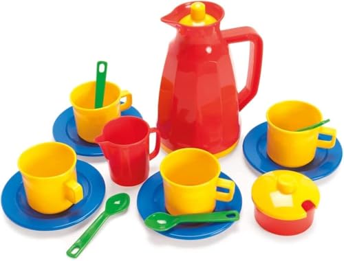 DANTOY - Kaffee Service im Karton 17 Stück - Kaffe party für Kinder - Spielzeug für Kinder - Für Kinder ab 2 Jahr - Rollenspielzeug - Spielzeug - Hergestellt in Dänemark von Dantoy