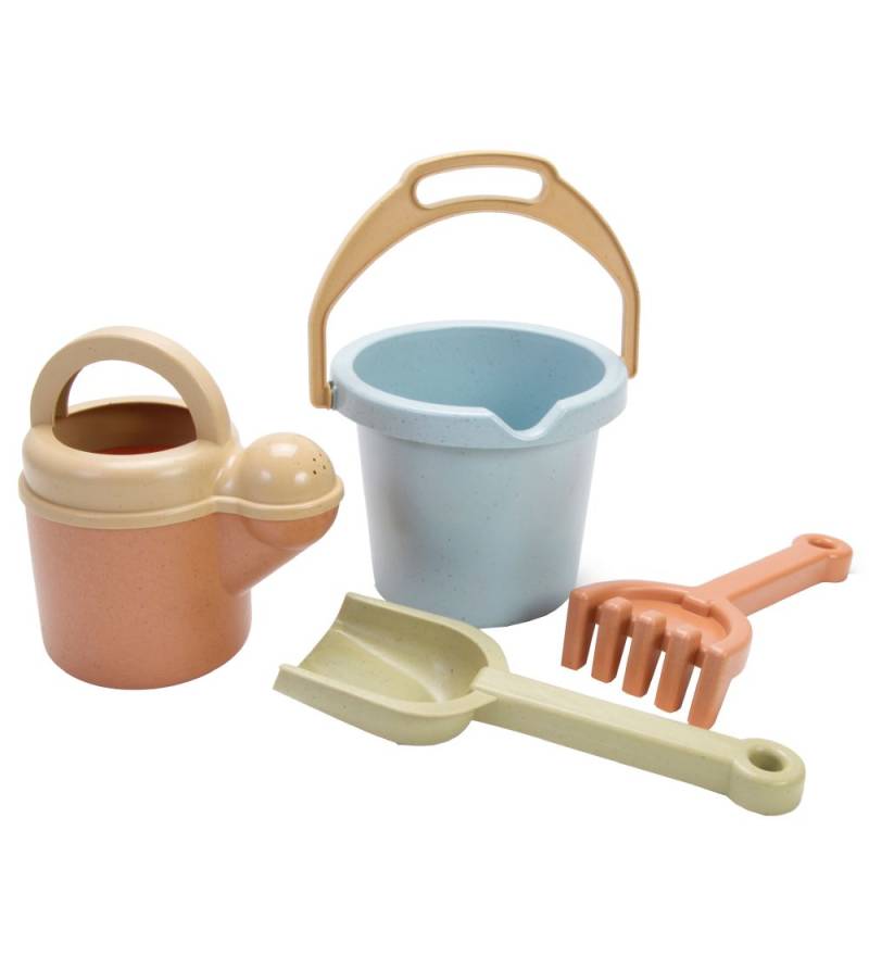 Dantoy BIO Plastic Eimer-Set - 4 Teile - 13/17/23/19 cm - Dantoy - One Size - Sandspielzeug von Dantoy