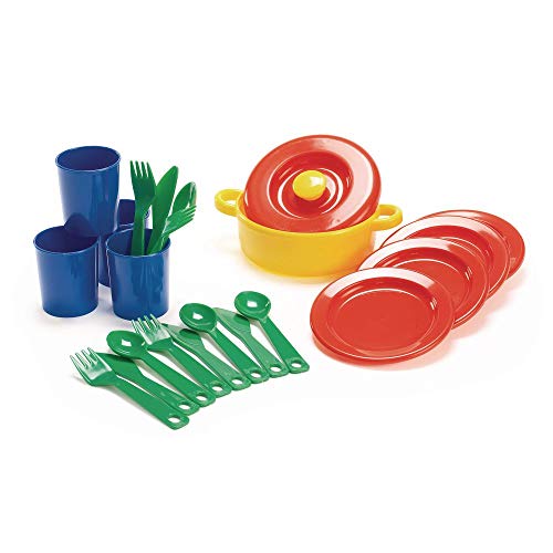 Dantoy Dinner Set for 4, 22 Piece Role Play for Kids Pretend Play, Made in Denmark – Multi Colour von Dantoy