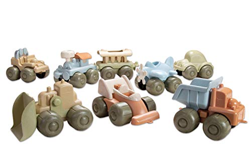 Dantoy - Fahrzeugset aus Biokunststoff, 8-teilig - Fahrzeuge Sandspielzeug Sandkasten von Dantoy