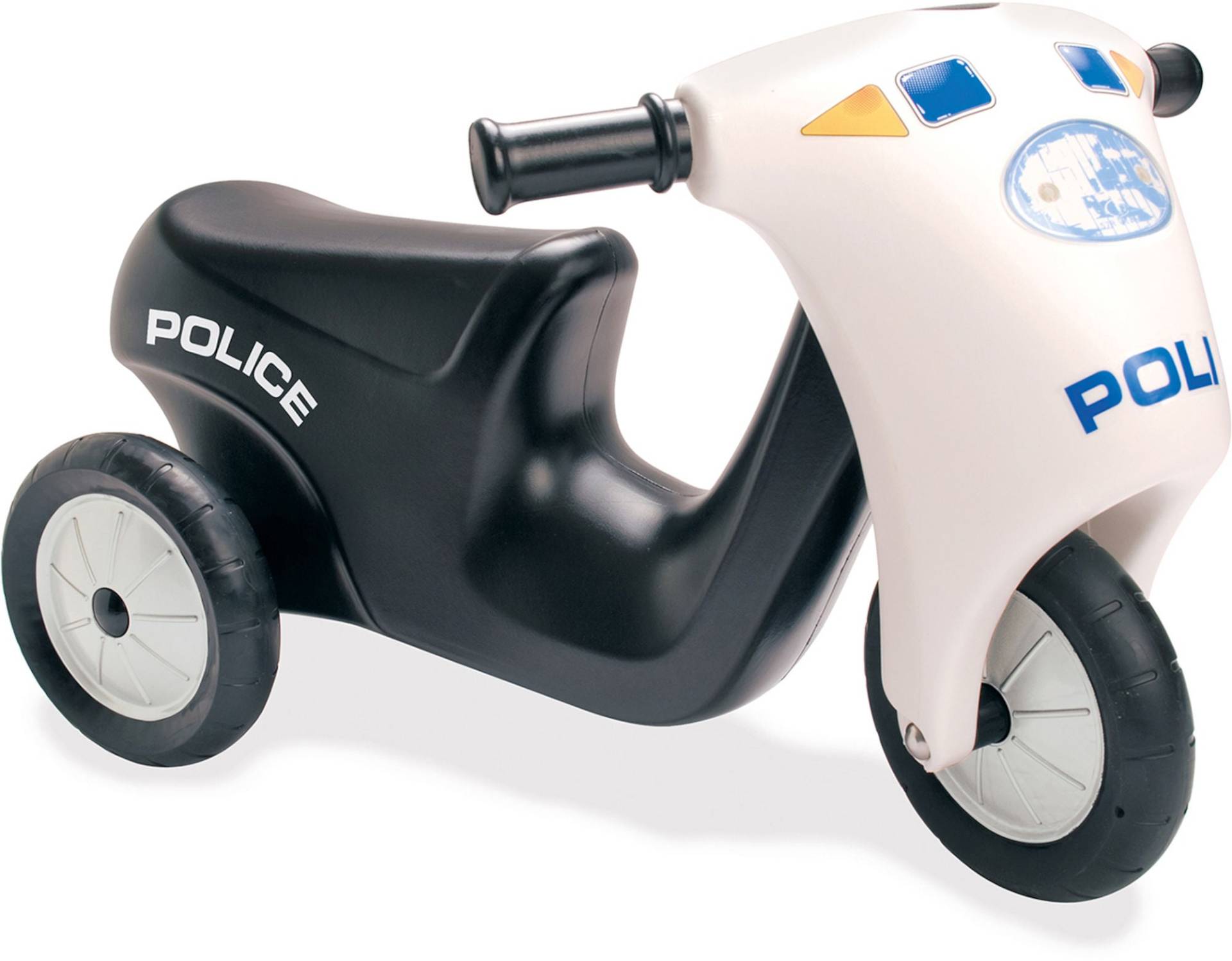 Dantoy Polizei-Scooter mit Gummirädern, Schwarz/Weiß von Dantoy