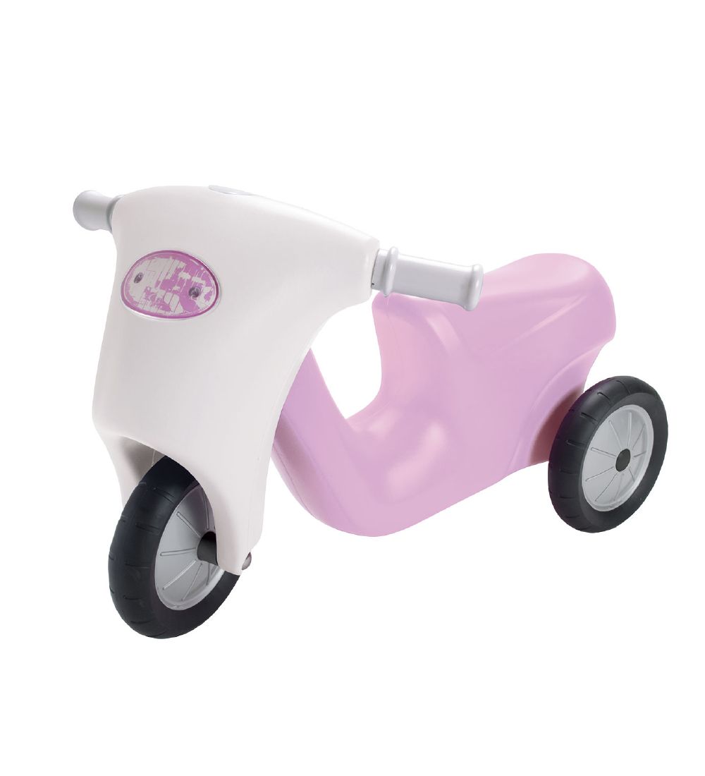 Dantoy Scooter m. Gummiräder - Rosa/Weiß - Dantoy - One Size - Laufräder von Dantoy