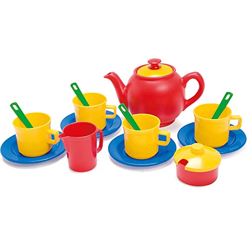 Dantoy - Teeservice Spielset mit Servierbrett - Teeparty für Kinder - 18 Stück - Für Kinder ab 2 Jahr - Spielzeug für Kinder - Kinderküche Rollenspiel - Hergestellt in Dänemark. von Dantoy