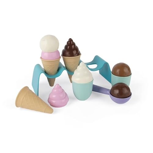 Dantoy - Thorbjørns Eiswaffel-Set bietet Verschiedene Eissorten und Toppings sowie einen Ständer für Spiel und Spaß - Inklusive Löffel für Eiskugeln und Nutzung sowohl drinnen als auch draußen von Dantoy