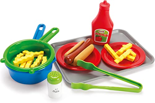 Dantoy - Hotdog-Set mit Tablett - 22 Stück - Rollenspiel - Ab 2 Jahren - Lebensmittel-Rollenspielset für Kinder - Rollenspiel - Essen vorgeben - Fördert die Feinmotorik - Hergestellt in Dänemark von Dantoy