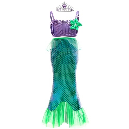 Danvren Meerjungfrau Prinzessin Kostüm für kleine Mädchen - Meerjungfrau Kleid für Kleinkinder - Halloween Kostüm mit Krone Danvren Meerjungfrau Prinzessin Kostüm für kleine Mädchen - Meerjungfrau Kleid für Kleinkinder - Halloween Kostüm mit Krone von Danvren