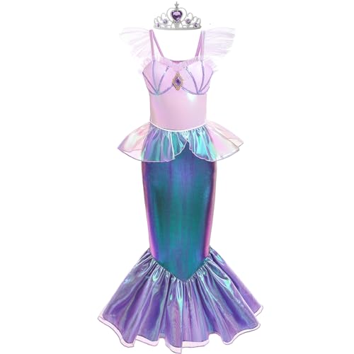 Danvren Meerjungfrau Prinzessin Kostüm für kleine Mädchen - Meerjungfrau Kleid für Kleinkinder - Halloween Kostüm mit Krone Danvren Meerjungfrau Prinzessin Kostüm für kleine Mädchen - Meerjungfrau Kleid für Kleinkinder - Halloween Kostüm mit Krone von Danvren